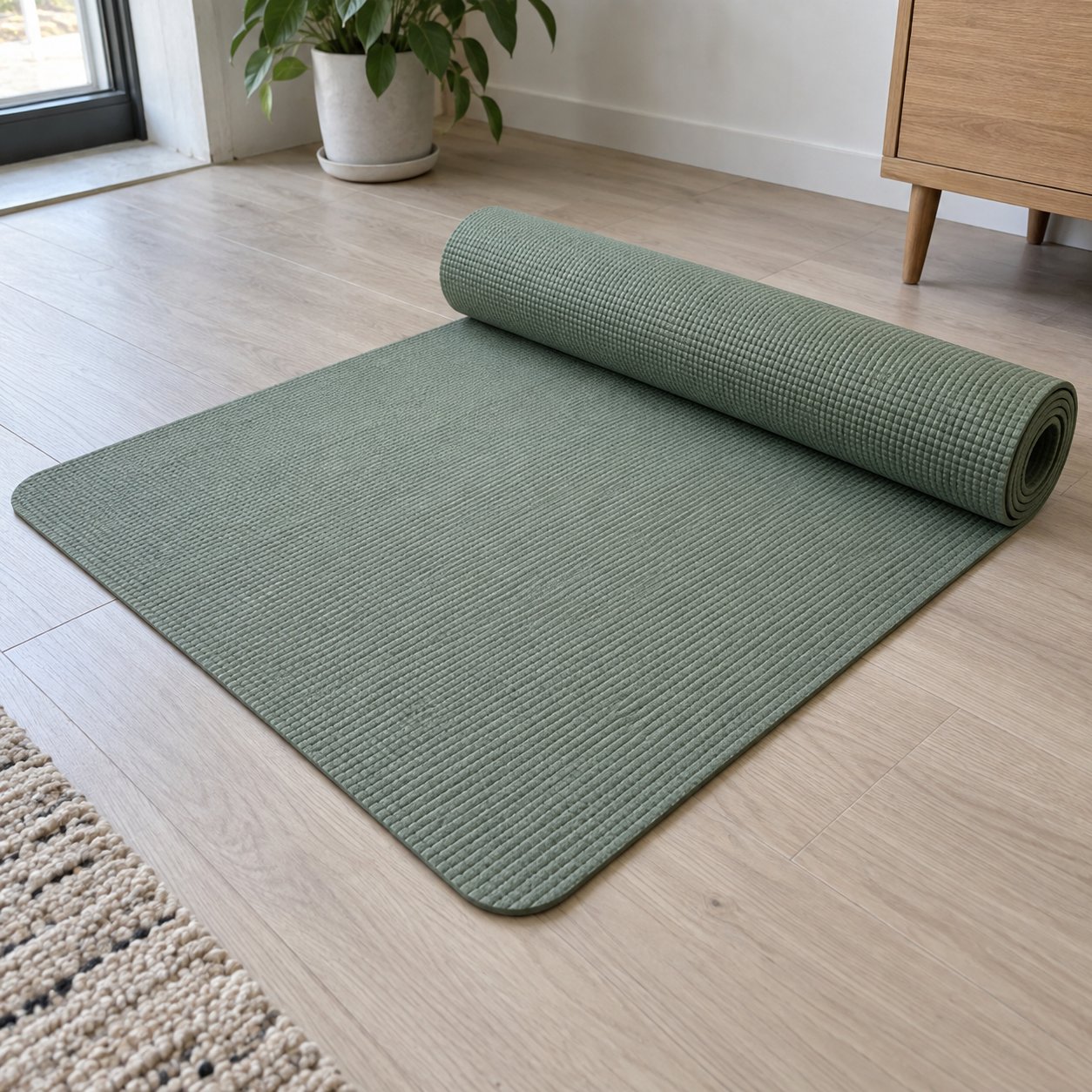 Sage Green Textured Yoga Mat