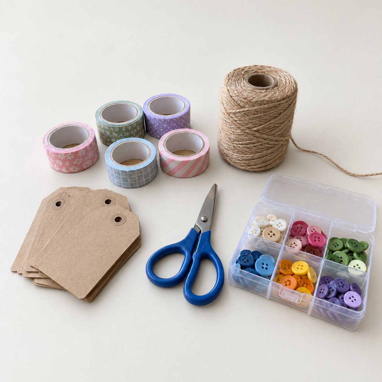 Craft Supplies Bundle — Tape, Twine & Tags